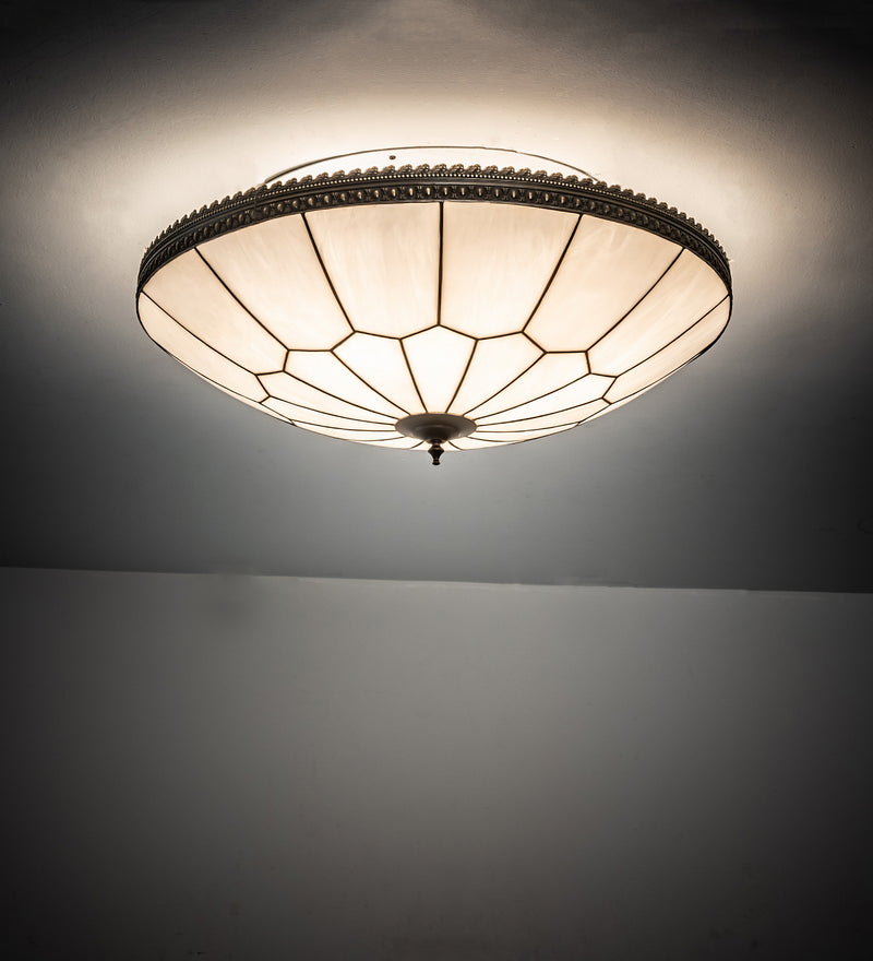 Meyda Tiffany 246713 Six Light Flushmount, Oil Rubbed Bronze/Craftsman Brown (Highlighted)