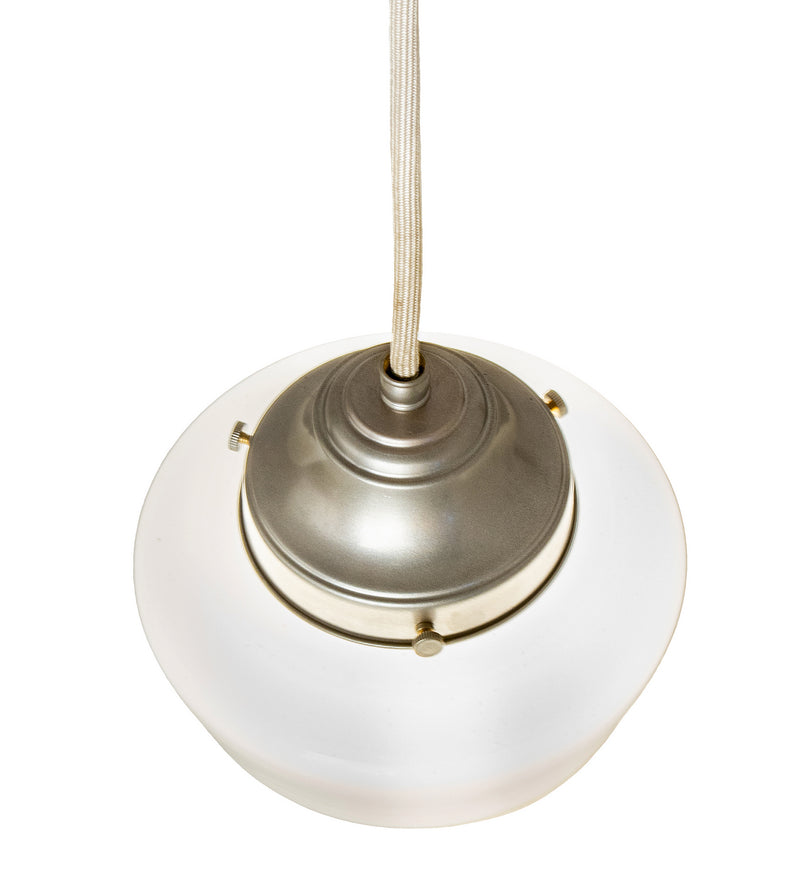 Meyda Tiffany 246787 One Light Pendant, Nickel Powder Coat