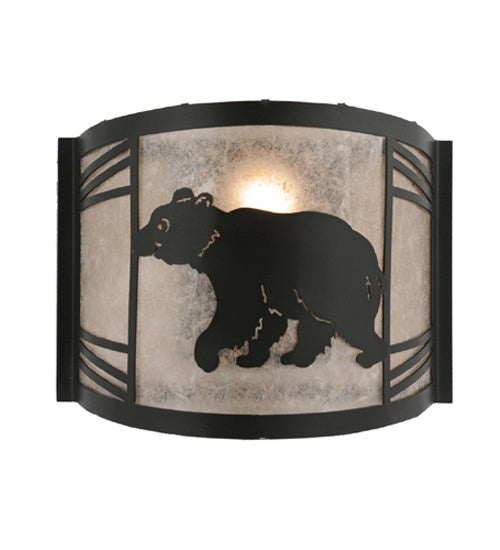 Meyda Tiffany 247078 One Light Wall Sconce, Textured Black