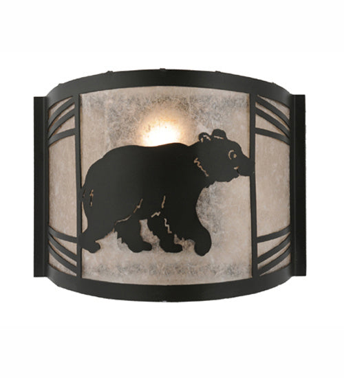 Meyda Tiffany 247117 One Light Wall Sconce, Textured Black