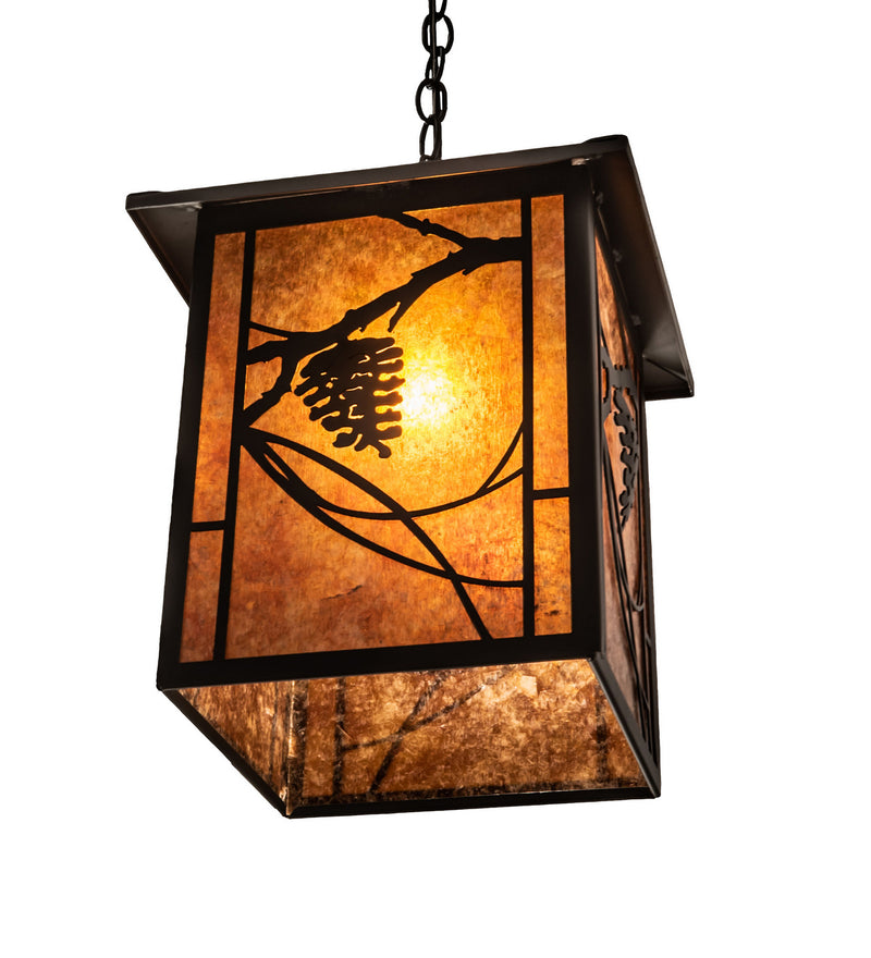 Meyda Tiffany 247175 One Light Pendant, Wrought Iron