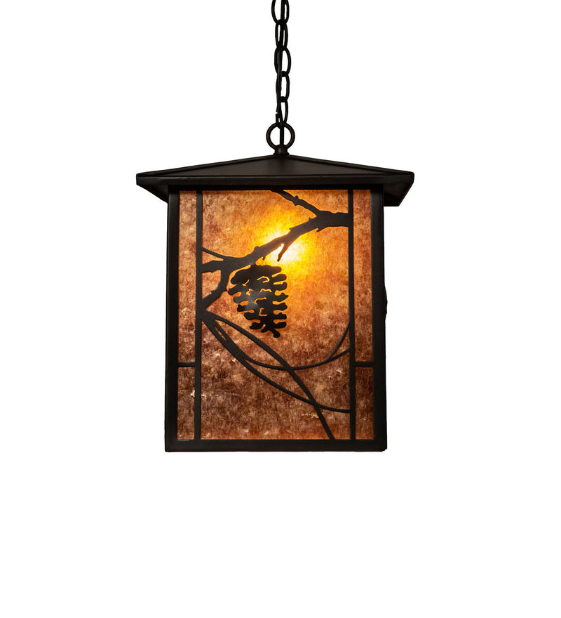 Meyda Tiffany 247175 One Light Pendant, Wrought Iron