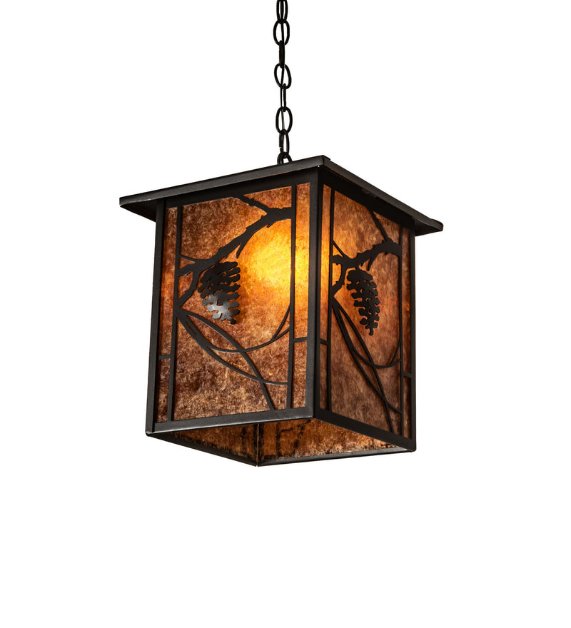Meyda Tiffany 247175 One Light Pendant, Wrought Iron