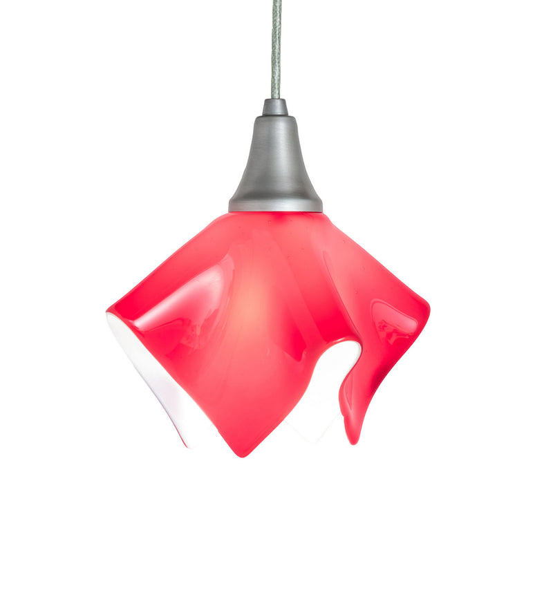 Meyda Tiffany 247185 One Light Pendant, Brushed Nickel