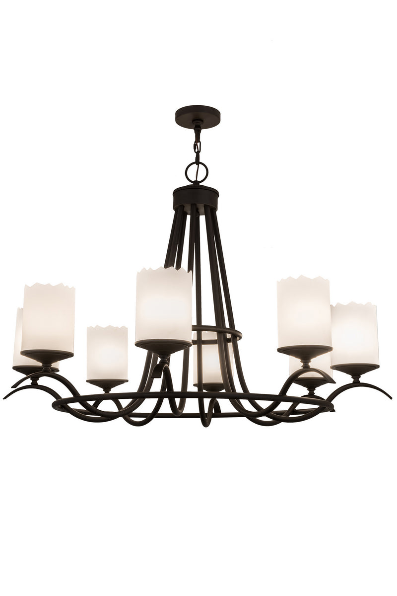 Meyda Tiffany 247296 Eight Light Chandelier, Oil Rubbed Bronze