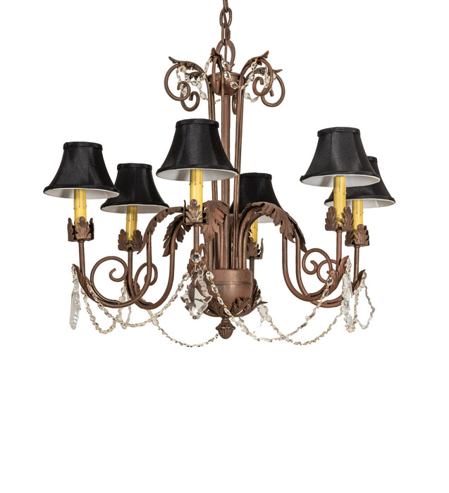Meyda Tiffany 247387 Six Light Chandelier, Cortez Gold