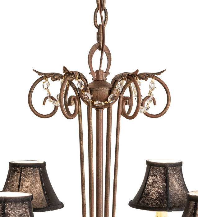 Meyda Tiffany 247387 Six Light Chandelier, Cortez Gold