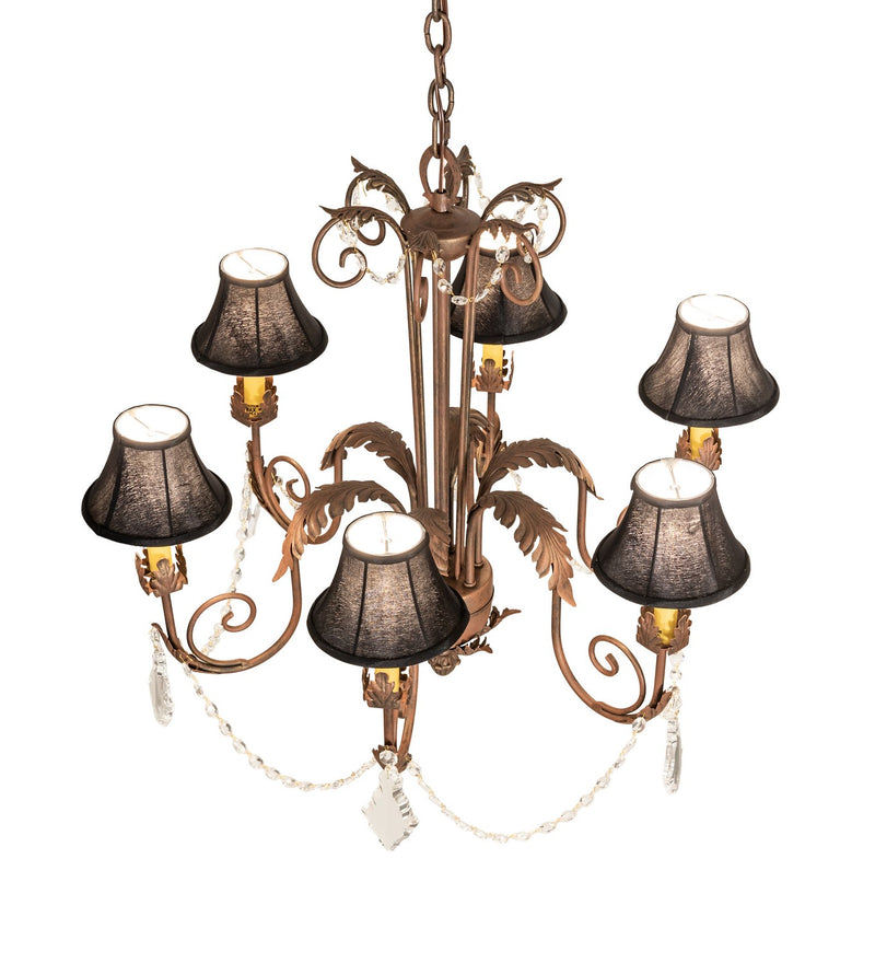 Meyda Tiffany 247387 Six Light Chandelier, Cortez Gold