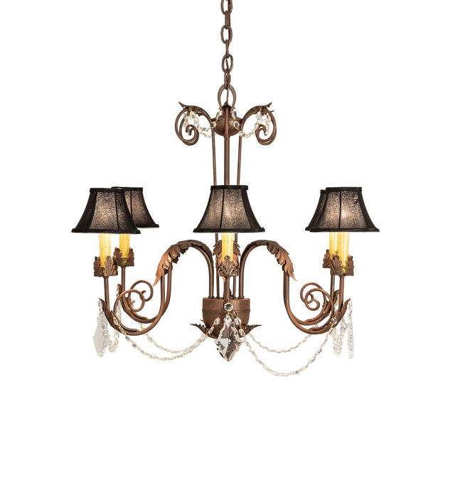 Meyda Tiffany 247387 Six Light Chandelier, Cortez Gold