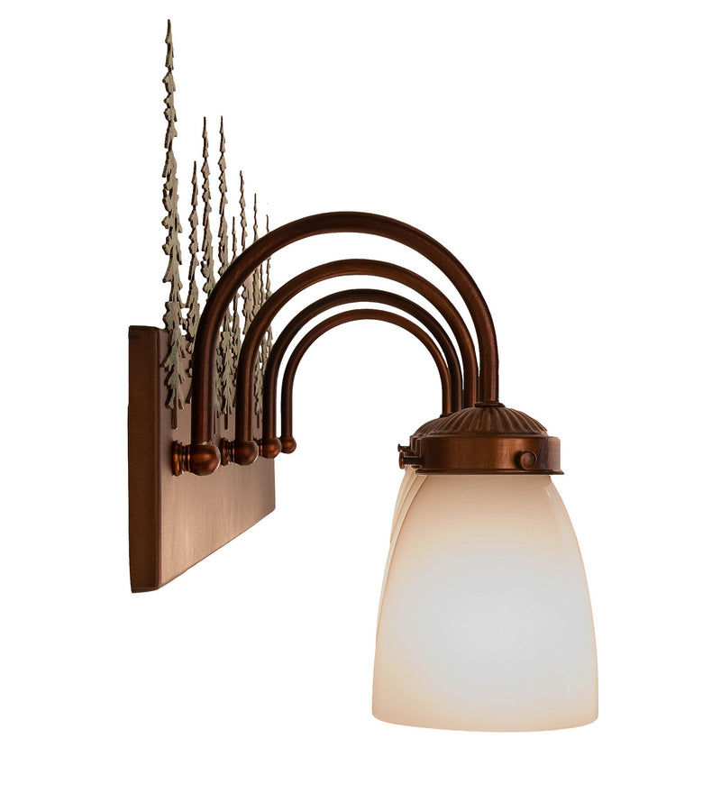 Meyda Tiffany 247393 Four Light Vanity, Vintage Copper/Green Trees