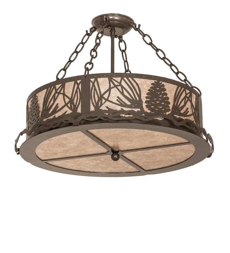 Meyda Tiffany 247465 Four Light Semi-Flushmount, Timeless Bronze