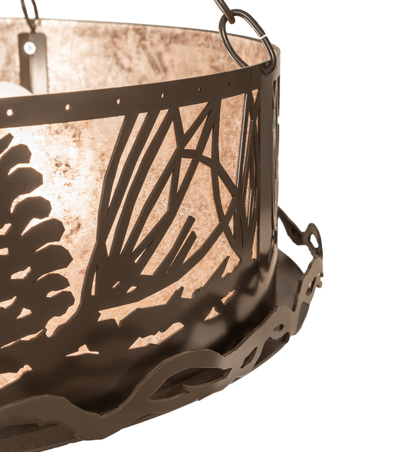 Meyda Tiffany 247465 Four Light Semi-Flushmount, Timeless Bronze