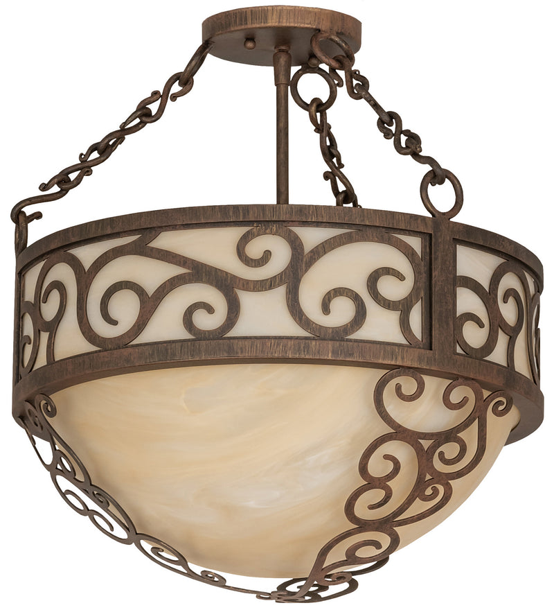 Meyda Tiffany 243696 Three Light Pendant, Cortez Gold