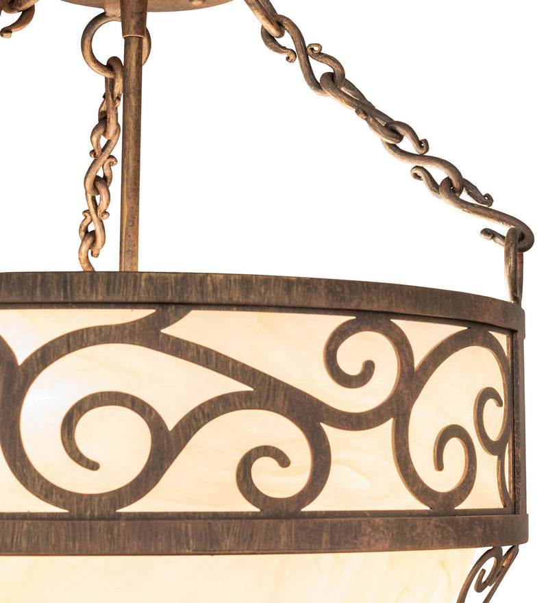 Meyda Tiffany 243696 Three Light Pendant, Cortez Gold