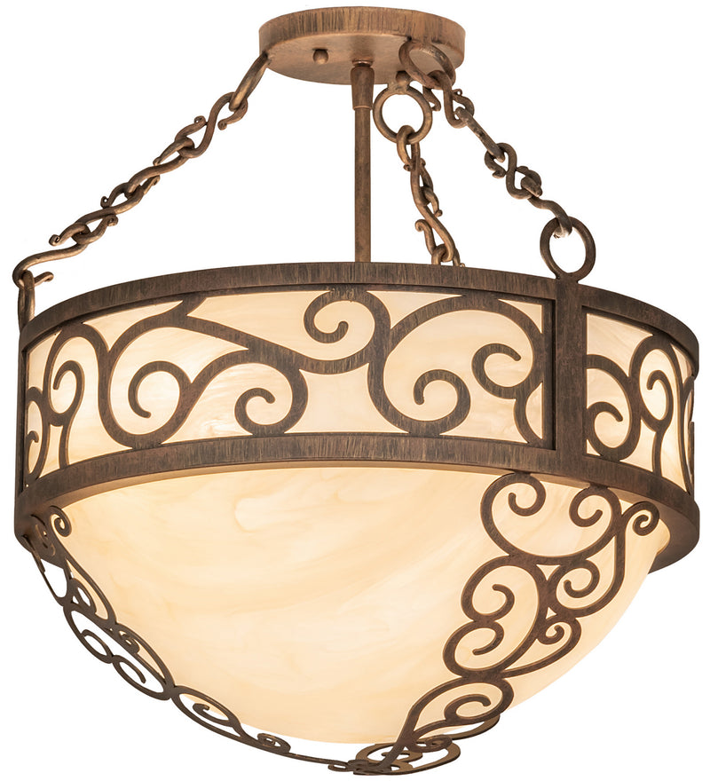 Meyda Tiffany 243696 Three Light Pendant, Cortez Gold