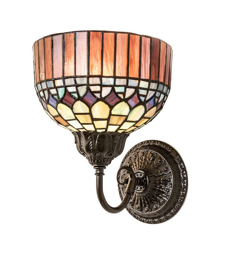 Meyda Tiffany 245445 One Light Wall Sconce, Mahogany Bronze