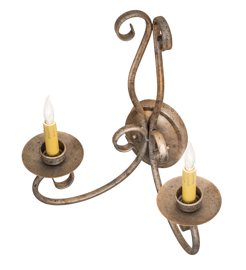 Meyda Tiffany 247587 Two Light Wall Sconce, Cornith