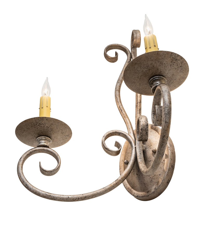 Meyda Tiffany 247587 Two Light Wall Sconce, Cornith