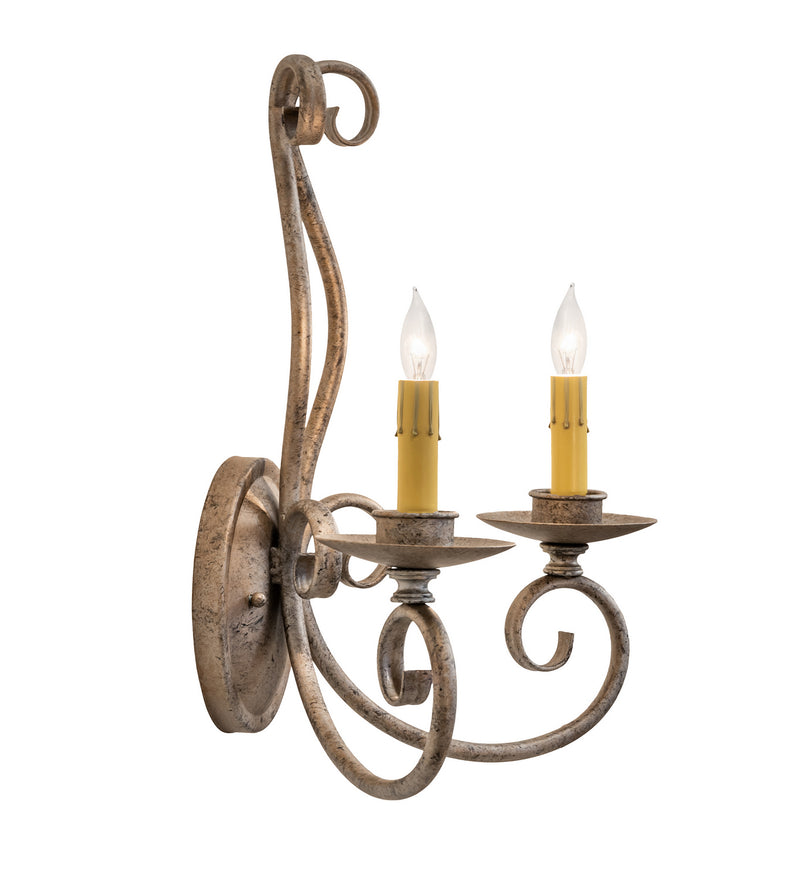 Meyda Tiffany 247587 Two Light Wall Sconce, Cornith