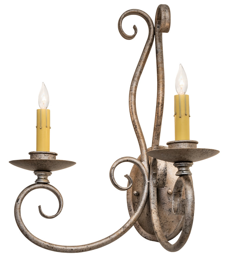 Meyda Tiffany 247587 Two Light Wall Sconce, Cornith