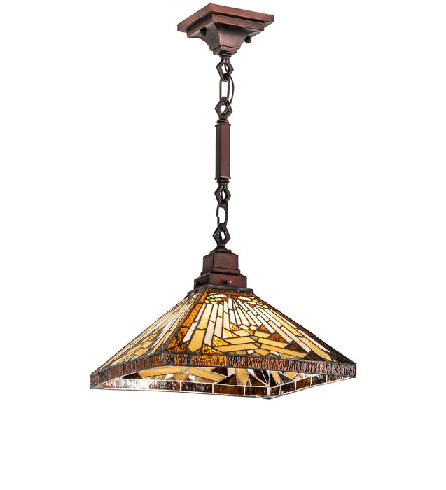 Meyda Tiffany 247747 One Light Pendant, Mahogany Bronze