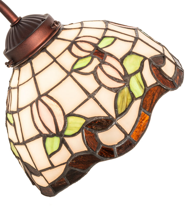 Meyda Tiffany 247780 One Light Desk Lamp, Mahogany Bronze