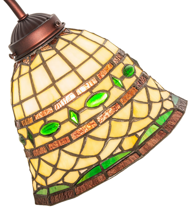 Meyda Tiffany 247792 One Light Desk Lamp, Mahogany Bronze