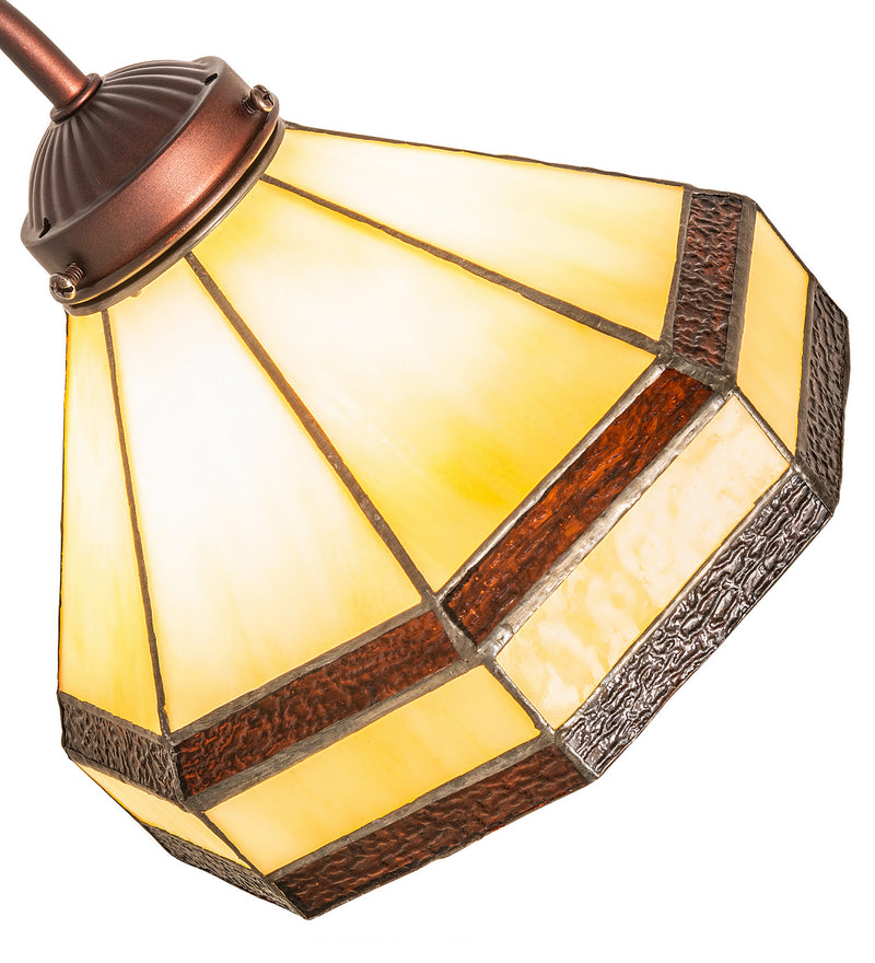 Meyda Tiffany 247793 One Light Desk Lamp, Mahogany Bronze