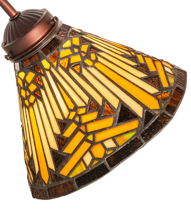 Meyda Tiffany 247794 One Light Desk Lamp, Mahogany Bronze