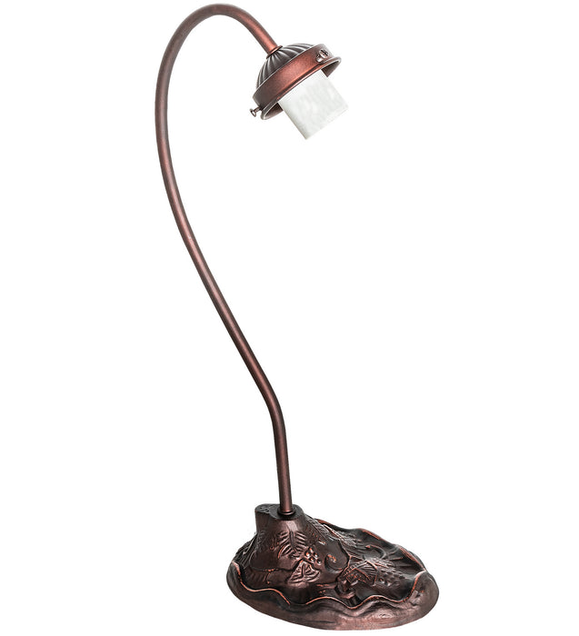 Meyda Tiffany 247794 One Light Desk Lamp, Mahogany Bronze