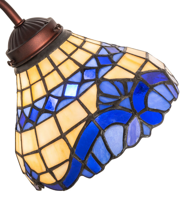 Meyda Tiffany 247795 One Light Desk Lamp, Mahogany Bronze