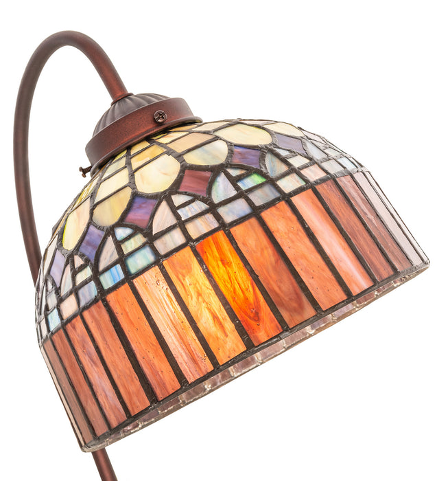 Meyda Tiffany 247797 One Light Desk Lamp, Mahogany Bronze
