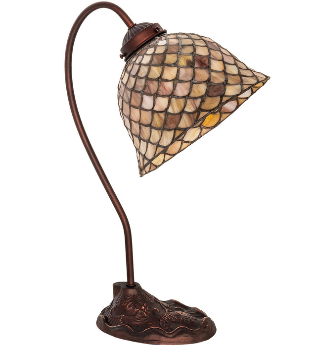 Meyda Tiffany 247821 One Light Table Lamp, Mahogany Bronze