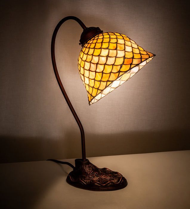 Meyda Tiffany 247821 One Light Table Lamp, Mahogany Bronze