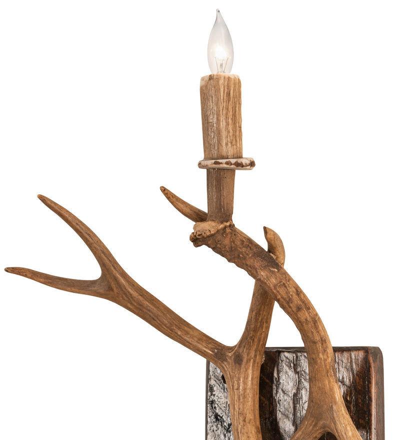 Meyda Tiffany 247849 One Light Wall Sconce, Natural Antler