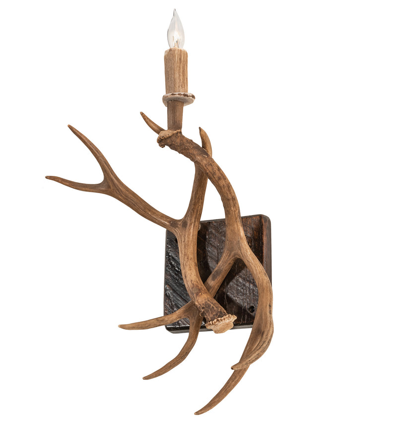 Meyda Tiffany 247849 One Light Wall Sconce, Natural Antler