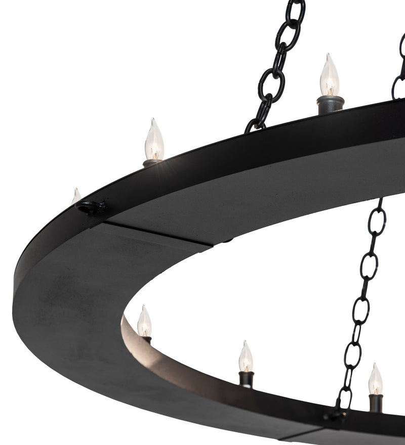 Meyda Tiffany 247852 LED Chandelier, Textured Black