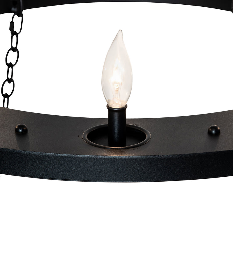 Meyda Tiffany 247852 LED Chandelier, Textured Black