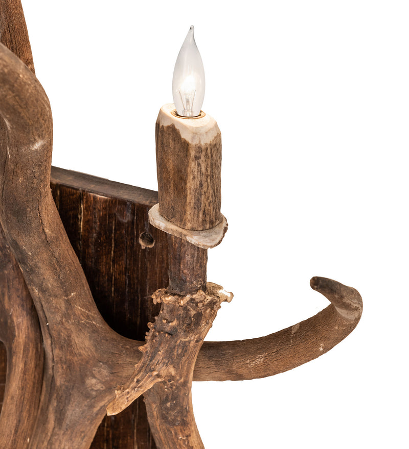 Meyda Tiffany 247860 Five Light Wall Sconce, Naturally Shed/Stained