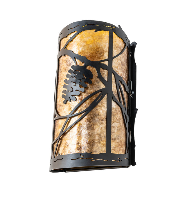 Meyda Tiffany 247902 Two Light Wall Sconce, Textured Black