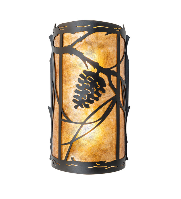 Meyda Tiffany 247902 Two Light Wall Sconce, Textured Black