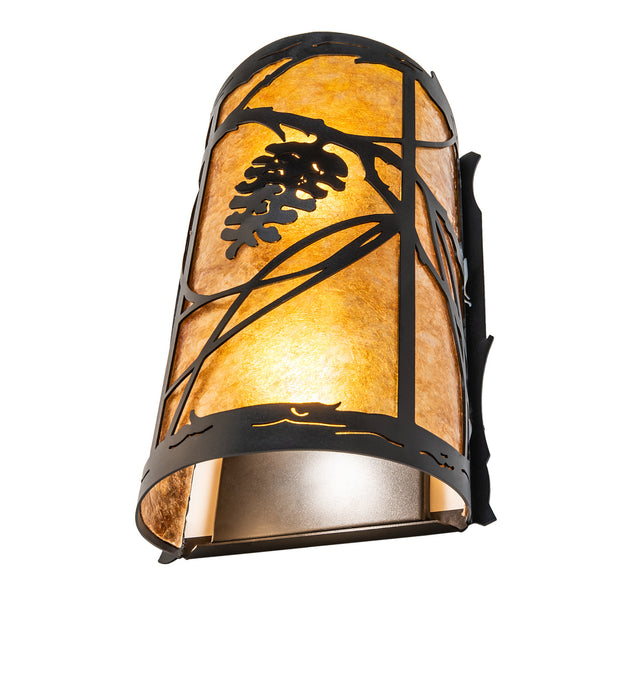 Meyda Tiffany 247902 Two Light Wall Sconce, Textured Black