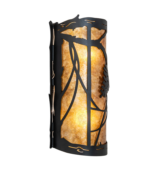 Meyda Tiffany 247902 Two Light Wall Sconce, Textured Black
