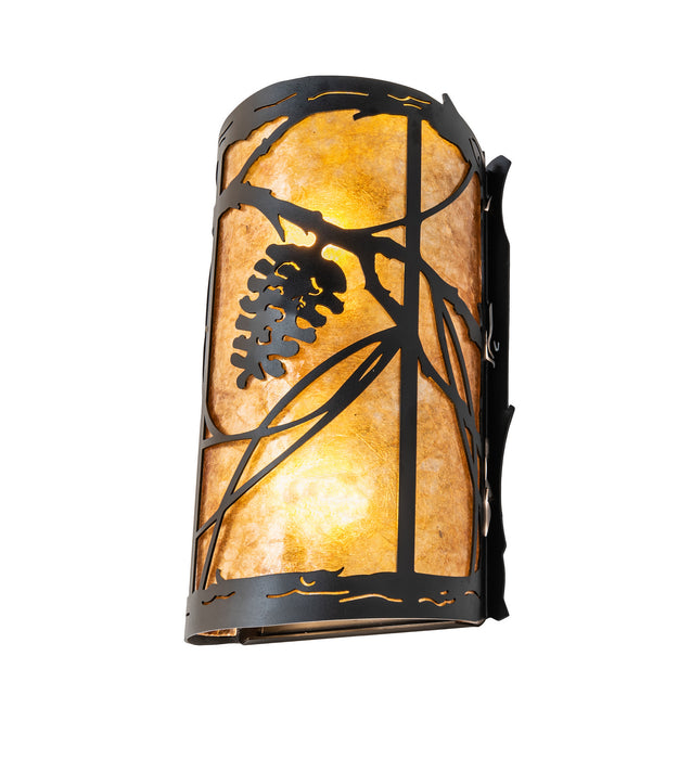 Meyda Tiffany 247902 Two Light Wall Sconce, Textured Black