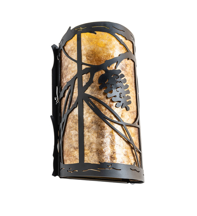 Meyda Tiffany 247903 Two Light Wall Sconce, Textured Black