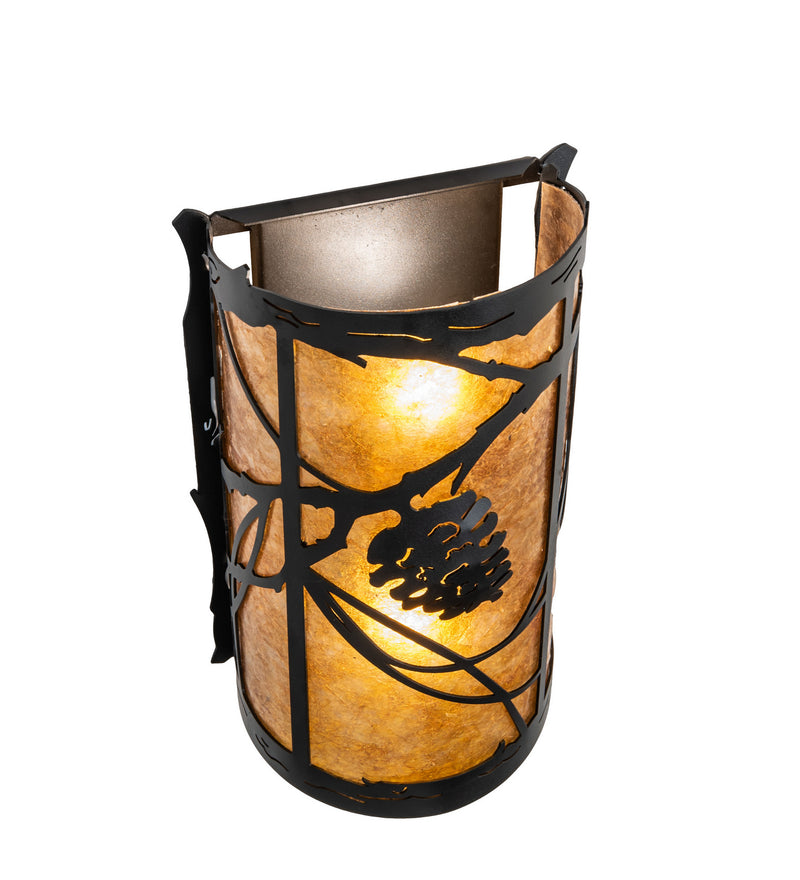 Meyda Tiffany 247903 Two Light Wall Sconce, Textured Black