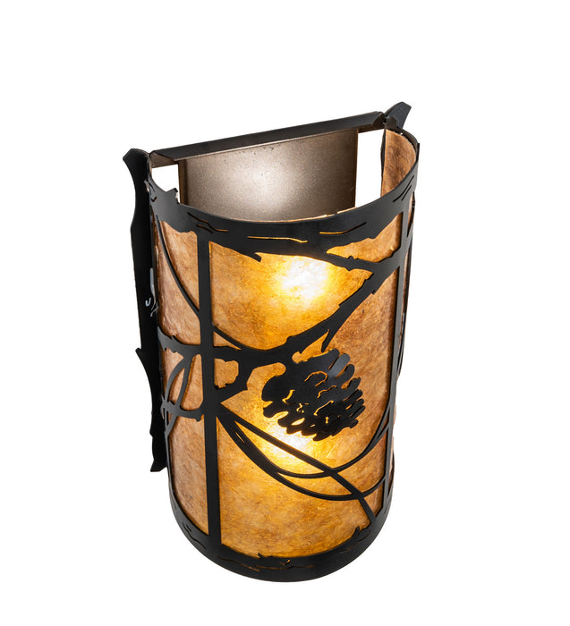 Meyda Tiffany 247903 Two Light Wall Sconce, Textured Black