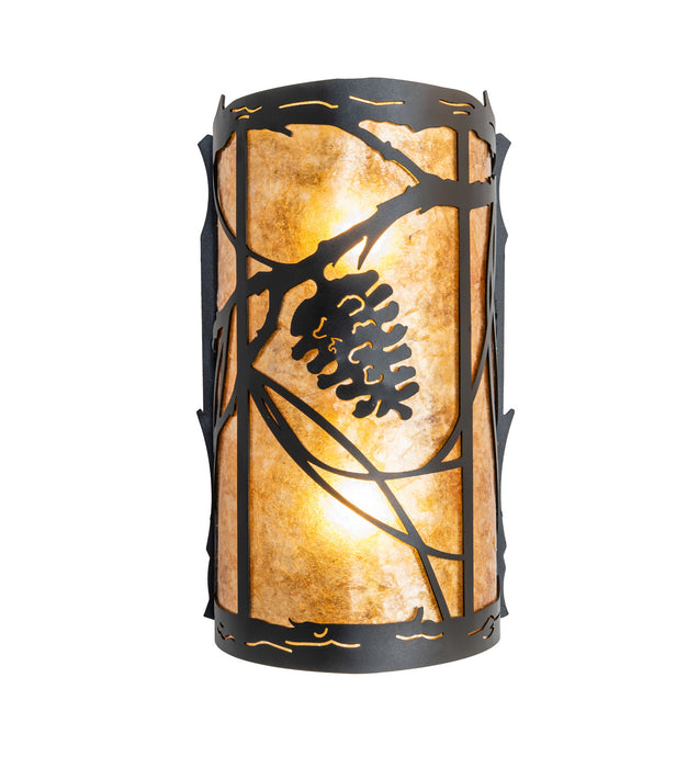 Meyda Tiffany 247903 Two Light Wall Sconce, Textured Black