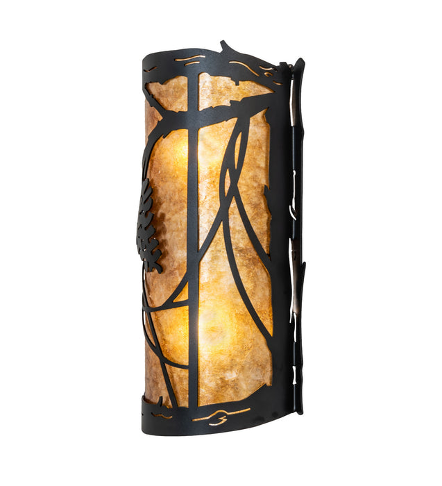 Meyda Tiffany 247903 Two Light Wall Sconce, Textured Black