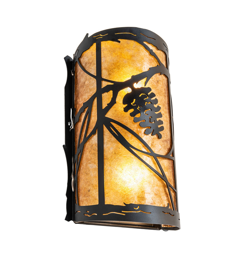 Meyda Tiffany 247903 Two Light Wall Sconce, Textured Black